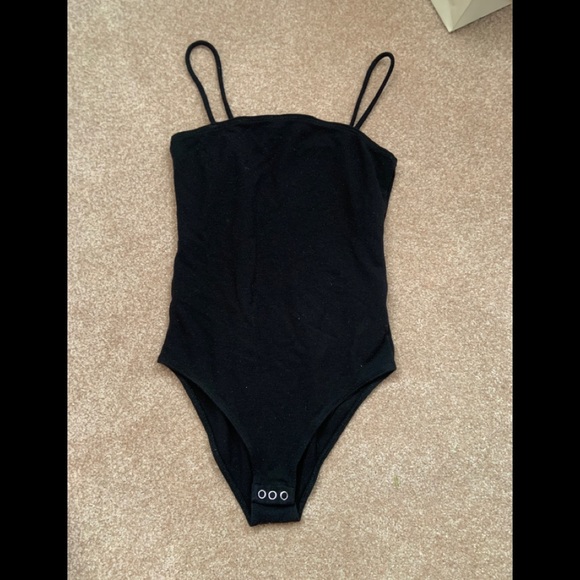Topshop Tops - Black topshop square neck bodysuit!!
